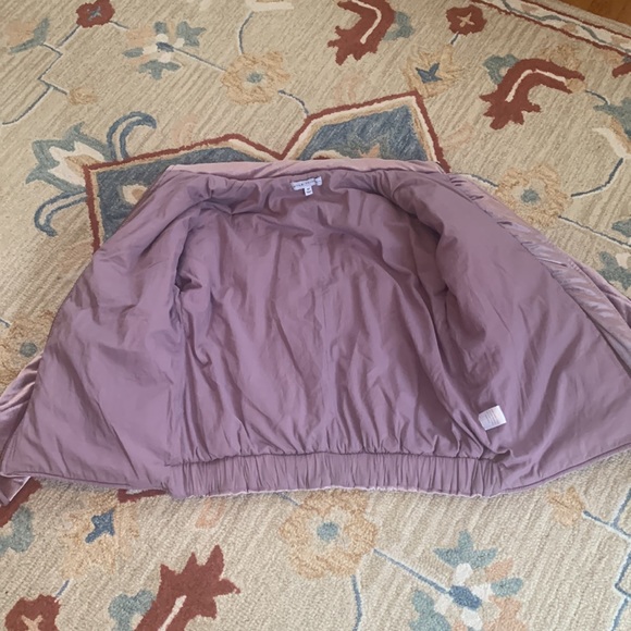 Rachel Parcell Velvet lavender purple jacket designer Fall pink thread 6 M - Picture 9 of 10
